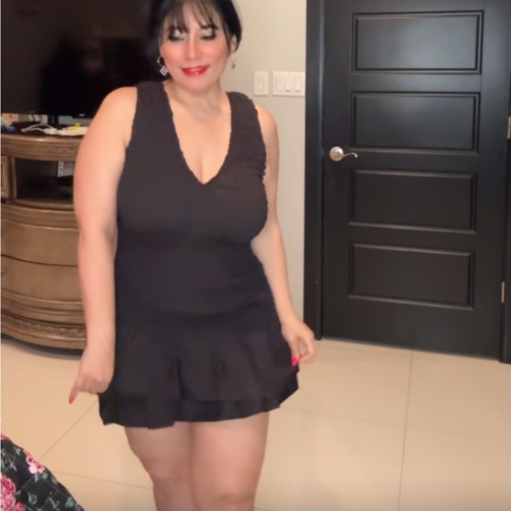 Zara Black Smocked Sleeveless Mini Dress